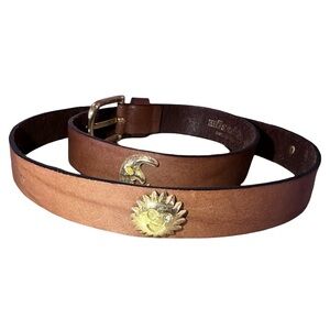 Mila Schön leather belt with sun moon celestial-themed embellishments Luxury